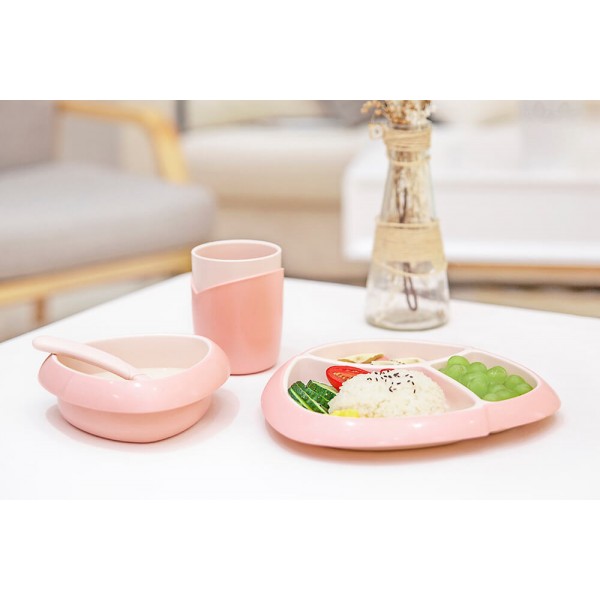 Bamboo Fiber Kids Tableware 4 piece Set Dinner Plate Cartoon Division Dish Children Plate Fork Spoon Cup Set Bamboo Fiber Kids Tableware 4 piece Set Dinner Plate Cartoon Division Dish Children Plate Fork Spoon Cup Set