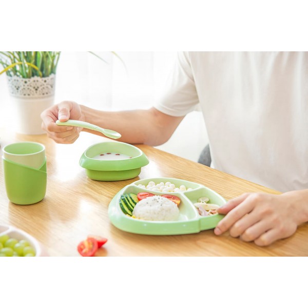 Bamboo Fiber Kids Tableware 4 piece Set Dinner Plate Cartoon Division Dish Children Plate Fork Spoon Cup Set Bamboo Fiber Kids Tableware 4 piece Set Dinner Plate Cartoon Division Dish Children Plate Fork Spoon Cup Set