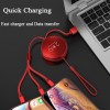 3 in 1 Retractable Flexible Multiple Charging Cable USB Charger Cord with Lightning/Micro USB/Type C Fast Charge Universal Compatible for iPhone iPad Samsung Android Cellphones 3 in 1 Retractable Flexible Multiple Charging Cable USB Charger Cord with Lightning/Micro USB/Type C Fast Charge Universal Compatible for iPhone iPad Samsung Android Cellphones