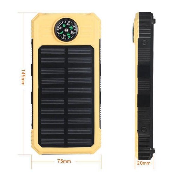 Solar Power Bank, Portable Charger 20000mAh External Battery Pack Micro Input Port Dual Flashlight, Compass and Portable Carabiner and Compass Design(Splashproof, Dustproof, Shockproof,Solar Panel Charging, DC5.5V/2A Input) Solar Power Bank, Portable Charger 20000mAh External Battery Pack Micro Input Port Dual Flashlight, Compass and Portable Carabiner and Compass Design(Splashproof, Dustproof, Shockproof,Solar Panel Charging, DC5.5V/2A Input)