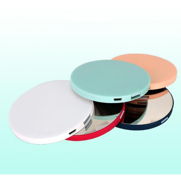 Power Bank Makeup Mirror Compact Portable Charger 2000mAh as Gift for Friends,Girls,Mom etc Power Bank Makeup Mirror Compact Portable Charger 2000mAh as Gift for Friends,Girls,Mom etc