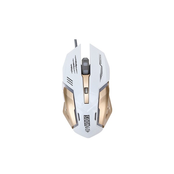SOONGO Gaming Mouse Professional Adjustable 3200 DPI Precise Sensitivity Optical High-Grade USB Wired Pro Gamer Mouse with 4 Colors Breathing Lights and Stable Steel SOONGO Gaming Mouse Professional Adjustable 3200 DPI Precise Sensitivity Optical High-Grade USB Wired Pro Gamer Mouse with 4 Colors Breathing Lights and Stable Steel
