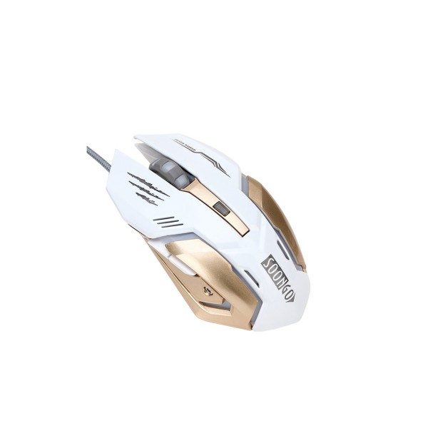 SOONGO Gaming Mouse Professional Adjustable 3200 DPI Precise Sensitivity Optical High-Grade USB Wired Pro Gamer Mouse with 4 Colors Breathing Lights and Stable Steel SOONGO Gaming Mouse Professional Adjustable 3200 DPI Precise Sensitivity Optical High-Grade USB Wired Pro Gamer Mouse with 4 Colors Breathing Lights and Stable Steel