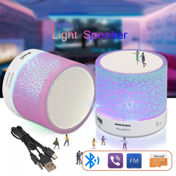 Portable Mini Bluetooth Speakers Wireless Hands Free LED Speaker TF USB FM Sound Music for iPhone X Mobile Phone Portable Mini Bluetooth Speakers Wireless Hands Free LED Speaker TF USB FM Sound Music for iPhone X Mobile Phone