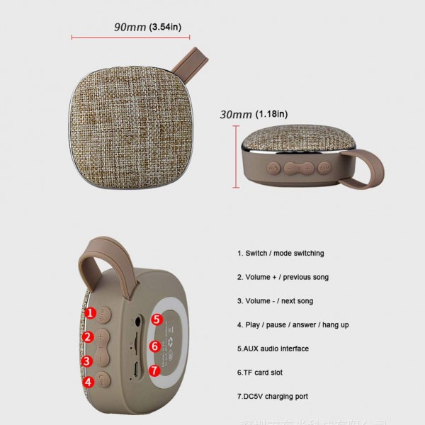 Portable Mini Bluetooth Speaker Super Coverage of The Sound Field, Fm Fm Radio Tf Card Aux Play,Bass Thicker Middle Sound Stable High Sound Bright Portable Mini Bluetooth Speaker Super Coverage of The Sound Field, Fm Fm Radio Tf Card Aux Play,Bass Thicker Middle Sound Stable High Sound Bright