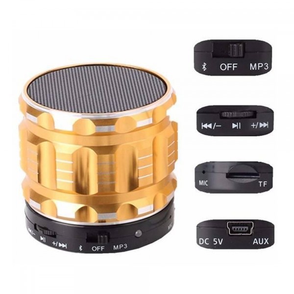 Portable Mini Super Bass Stereo Bluetooth Speakers Metal Steel Wireless Audio Player with Mic FM Radio Support TF Card for iPhone Samsung Smartphone PC Tablet Portable Mini Super Bass Stereo Bluetooth Speakers Metal Steel Wireless Audio Player with Mic FM Radio Support TF Card for iPhone Samsung Smartphone PC Tablet