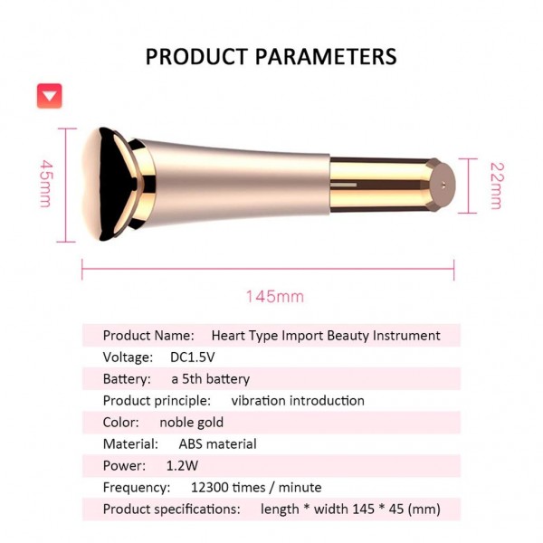 Portable Heart-Shaped Facial Massager Vibration Face Beauty Device Rechargeable Cheeks Slimmer Skin Tightening Rose Gold Portable Heart-Shaped Facial Massager Vibration Face Beauty Device Rechargeable Cheeks Slimmer Skin Tightening Rose GoldWomen