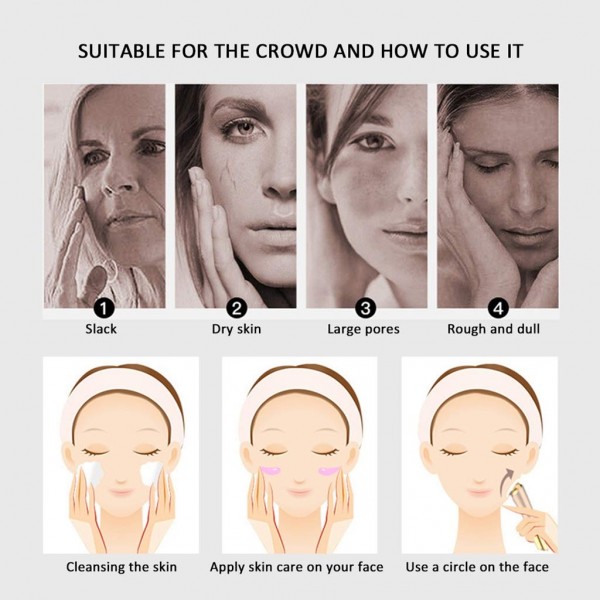 Portable Heart-Shaped Facial Massager Vibration Face Beauty Device Rechargeable Cheeks Slimmer Skin Tightening Rose Gold Portable Heart-Shaped Facial Massager Vibration Face Beauty Device Rechargeable Cheeks Slimmer Skin Tightening Rose GoldWomen