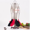 Kitchen Tools Utensil Holder, Metal Kitchen Storage Tool Truner Spoon Rotating Holder Stand with 6 Hooks Kitchen Tools Utensil Holder, Metal Kitchen Storage Tool Truner Spoon Rotating Holder Stand with 6 Hooks