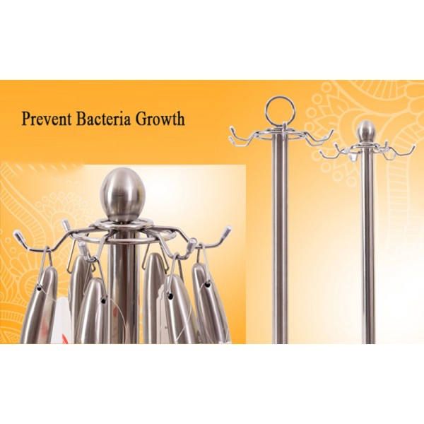 Kitchen Tools Utensil Holder, Metal Kitchen Storage Tool Truner Spoon Rotating Holder Stand with 6 Hooks Kitchen Tools Utensil Holder, Metal Kitchen Storage Tool Truner Spoon Rotating Holder Stand with 6 Hooks